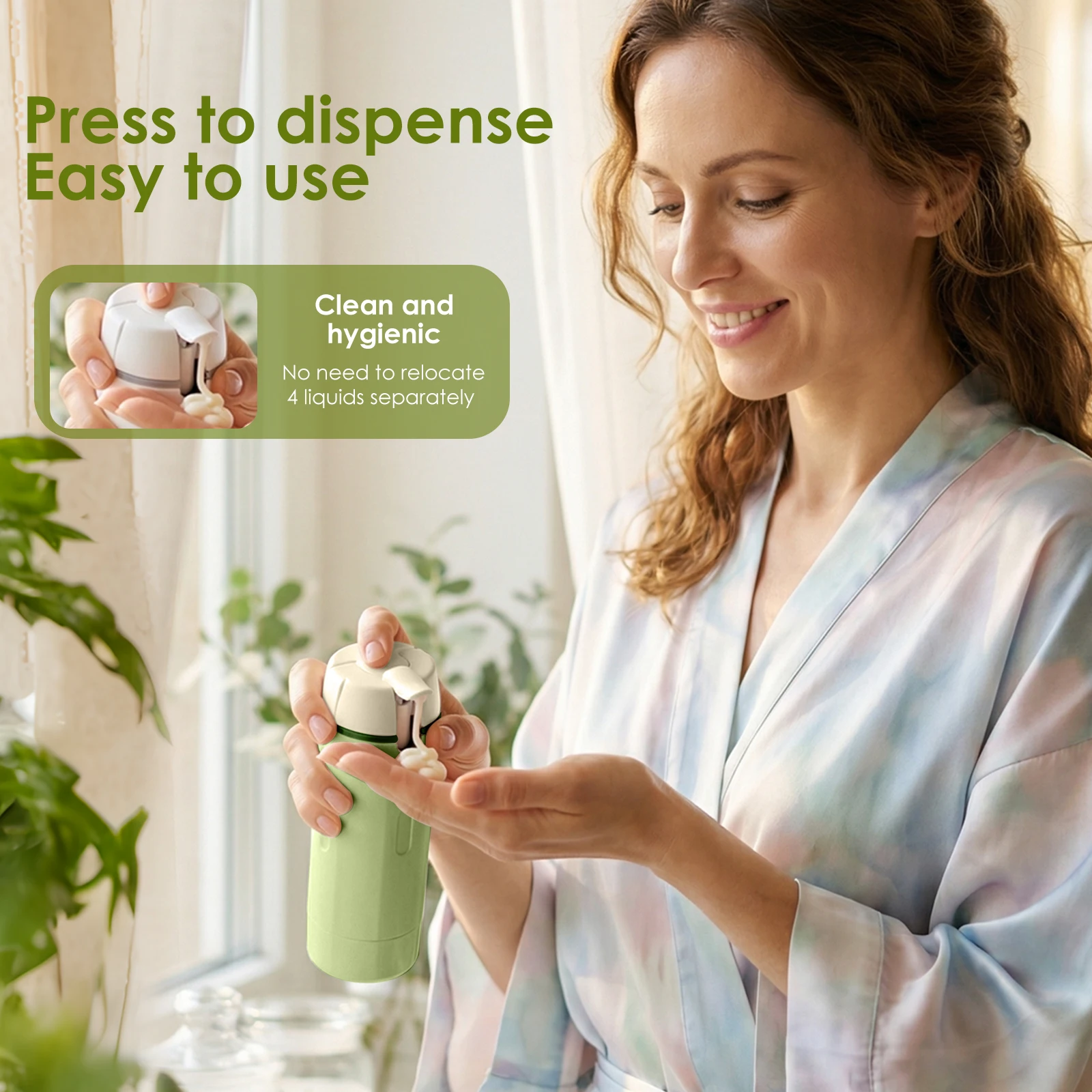 Compact 4-in-1 Leak-Proof Travel Toiletry Dispenser Bottle