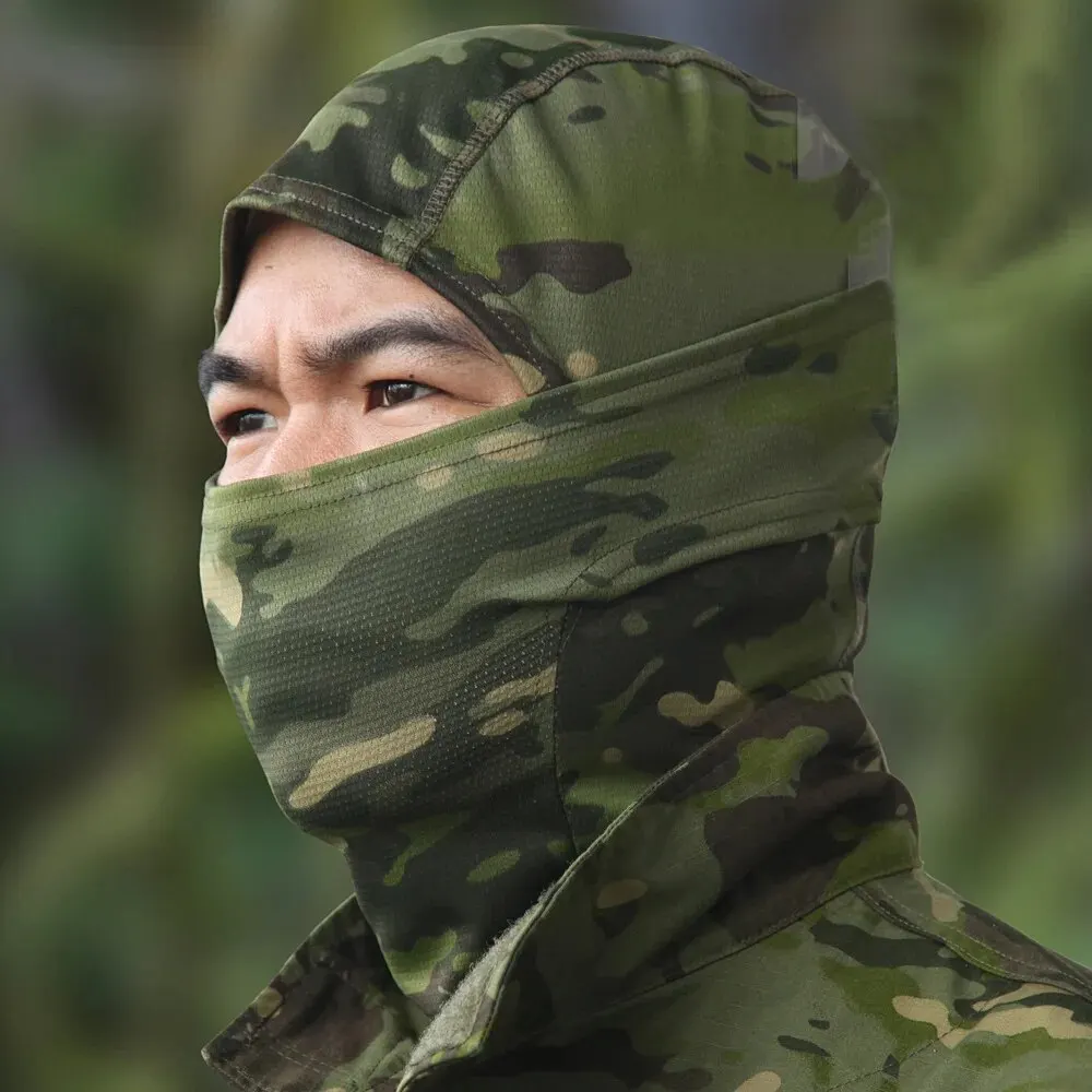 Sun Protection Mask Camouflage Outdoor Riding Single Hole Quick Dry Mesh Mask