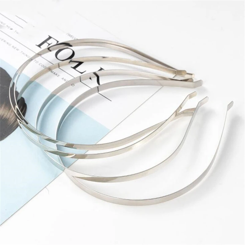 10pcs 2/4/6/8/10mm Width Steel Metal Head Bands Hair Headbands