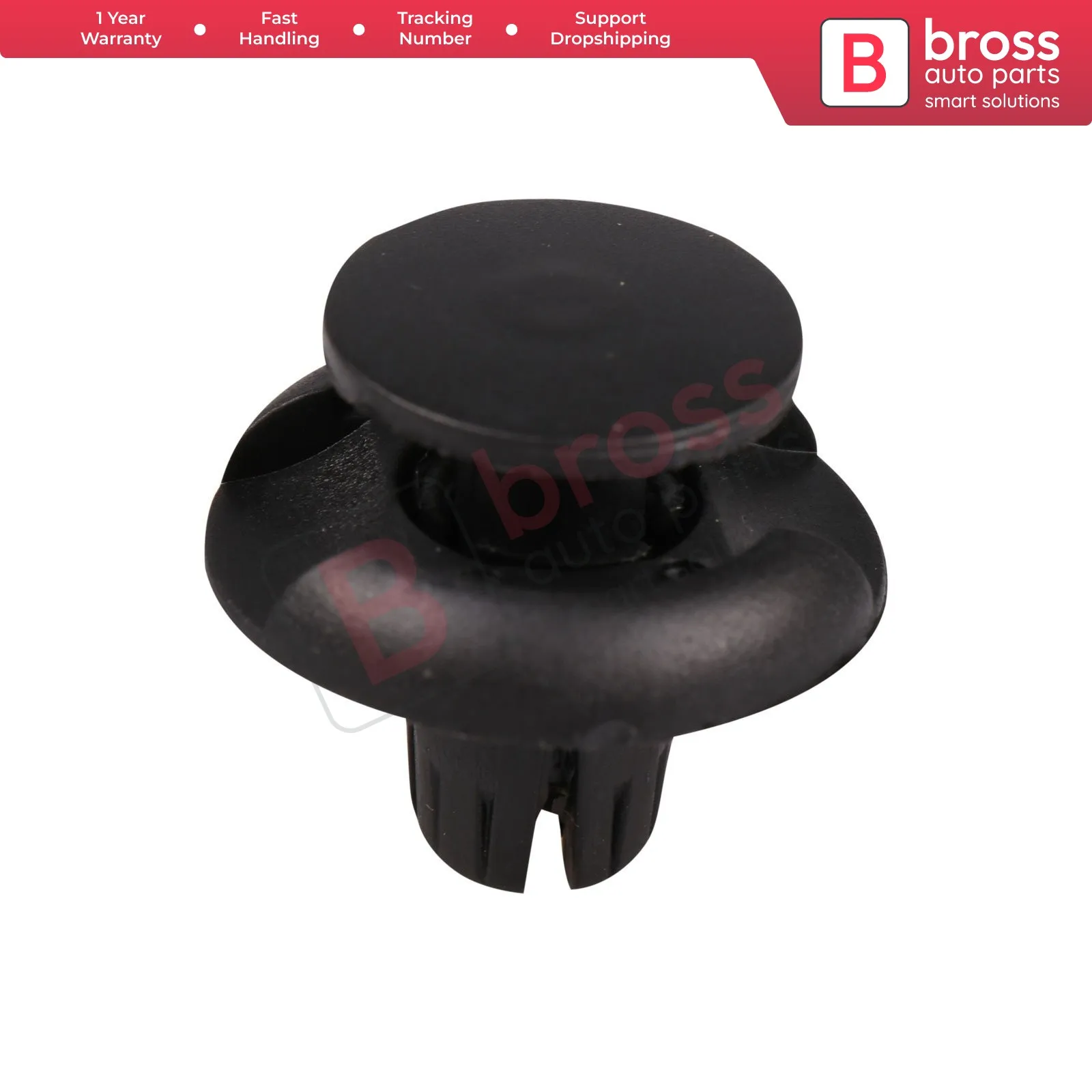 BCF1615 10 Pieces Front Fender Push-type Retainer, Black for Honda : 91501-S04-003, 90157-SP0-901, Mitsubishi: MU000319