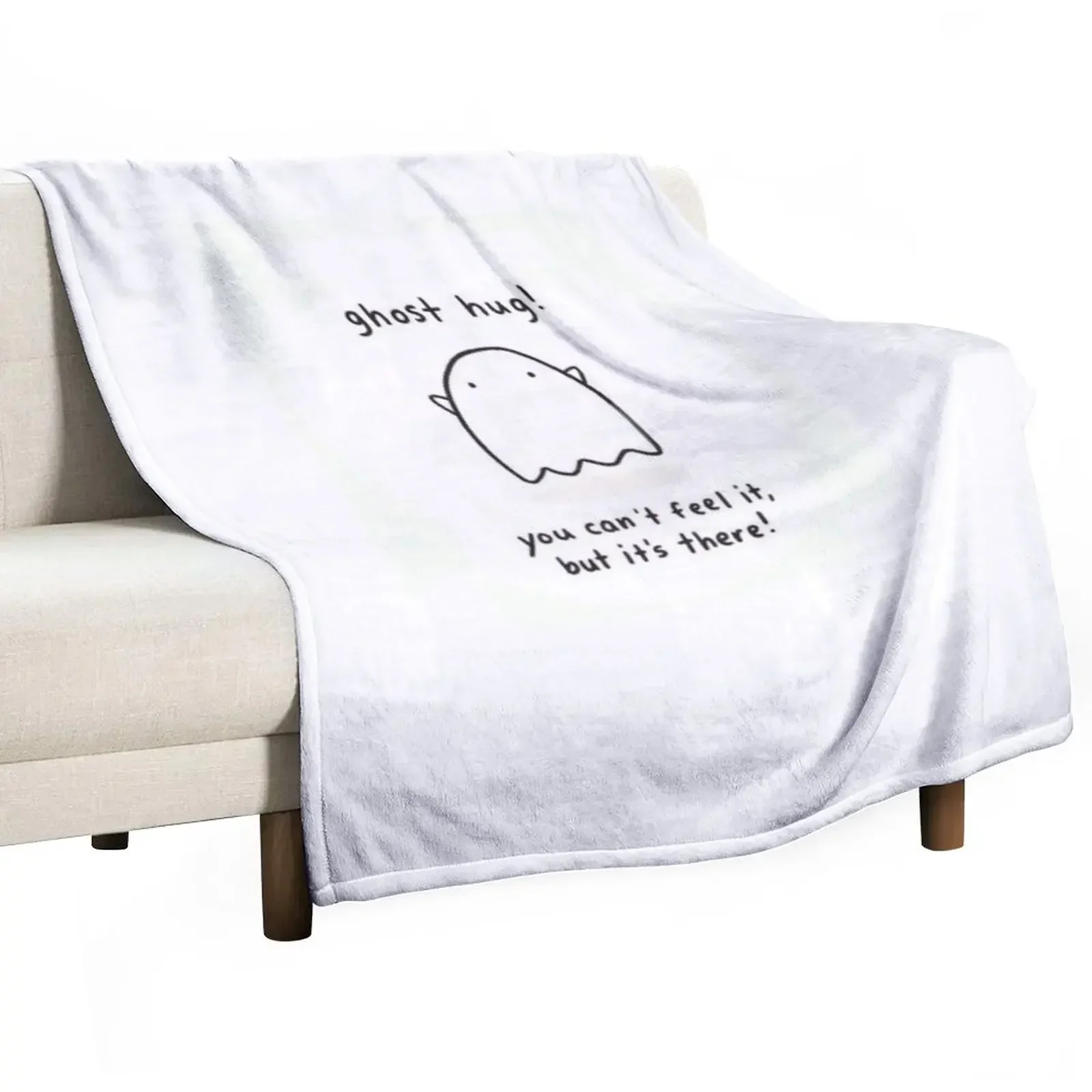 

t-shirt ghost hug Throw Blanket Polar Warm Winter beds Picnic Blankets