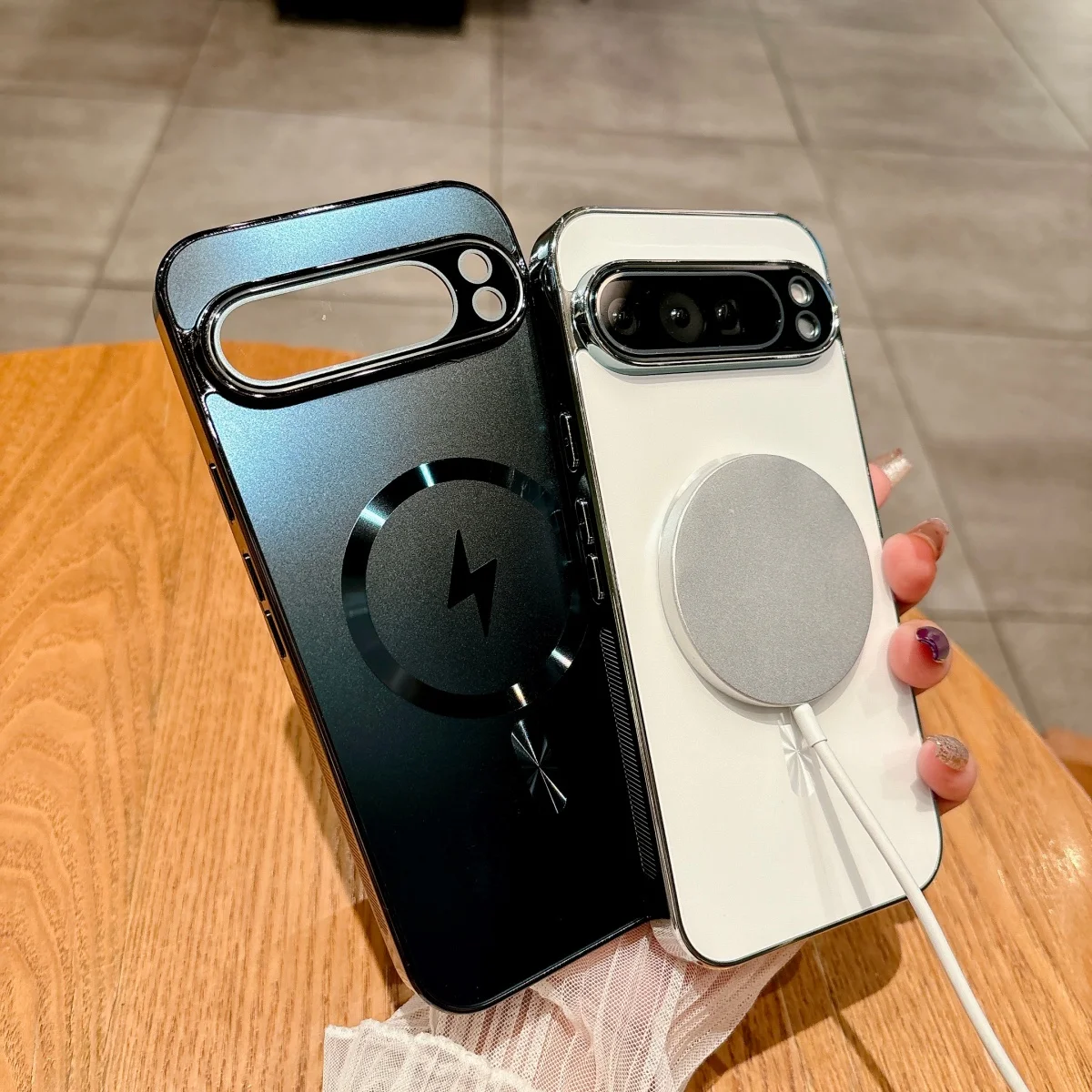 Luxury Matte Glass Magnetic Phone Case with Lens Protection and Magsafe Wireless Charging Compatibility