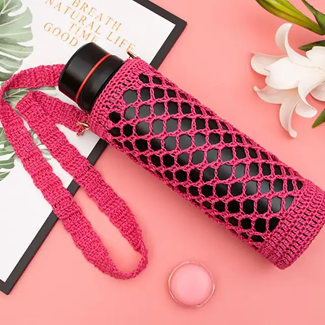 Water Bottle Cover Portable Water Cup Sleeve With Strap Reusable Water Bottle Carrier Bag Case Water Bottle Accessories 4