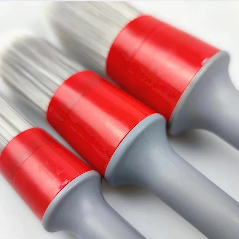 3PCS Car Wash Brush Auto Interior Detail Cleaning Tools Air Conditioner Air Outlet Cleaning Brush Dashboard Wheel Tools