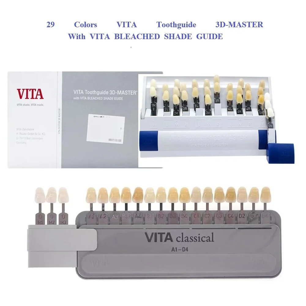 

29 Colors VITA Toothguide 3D-Master with VITA Bleached Shade Guide Tooth Whitening VITA 3D Master Shade Guide