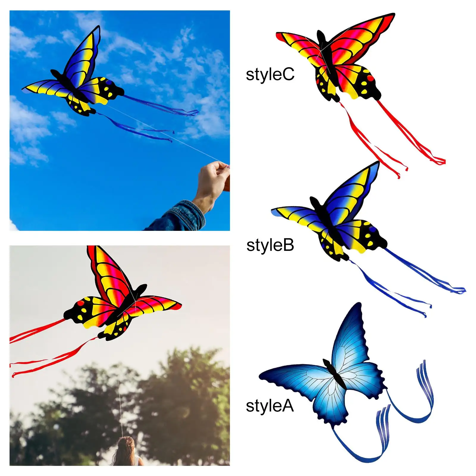 Funny Butterfly Kite Flying Game, Outdoor Sports, Colorful Toys, Playing Games,