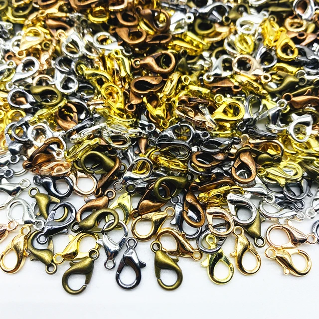 100pcs/lot Metal Lobster Clasps for Bracelets Necklaces Hooks