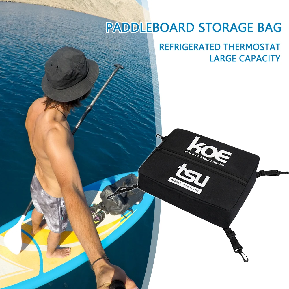 1-5PCS Oxford Kayak Paddle Board Storage Bag Stand Up Deck Cooler Bag Adjustable Sealed Zipper Food Storage Bag Surf Accessories