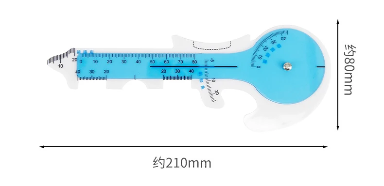 1pc Multi Function Plastic PD Ruler Pupil Distance Eye Wire Distance Front Angle Glasses Frame Curvature Measurement Tool