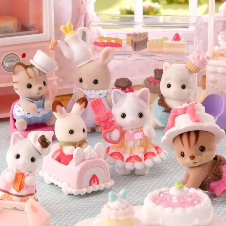 Sylvanian Families New Cake Party Series  Girl's House Doll  Children's Toys 3