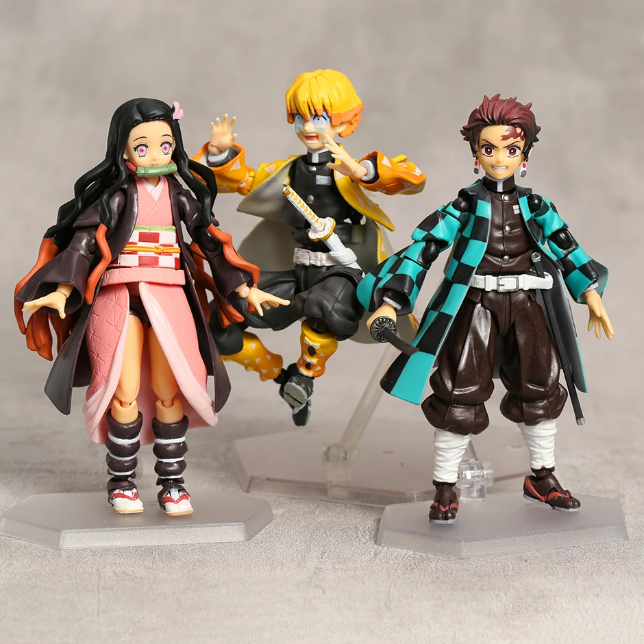

Figma 522-DX Zenitsu Agatsuma 498-DX Kamado Tanjiro 508-DX Nezuko PVC Action Figure Anime Toys Figurine