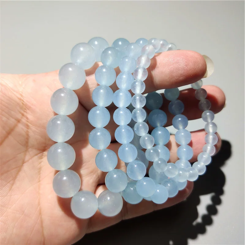 Jade Super Immortal Crystal Blue Calcedonio Bracciale Fashion Fresh Romantic White Color Gift Jewelry For Women
