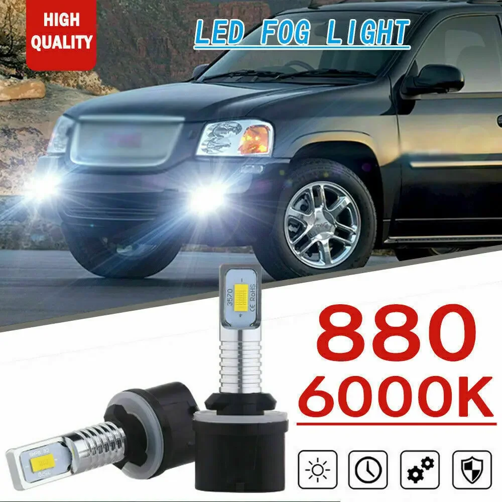 2x 880 70W LED Fog Lights 6000K White For GMC Envoy 2002-2009 GMC Envoy ...