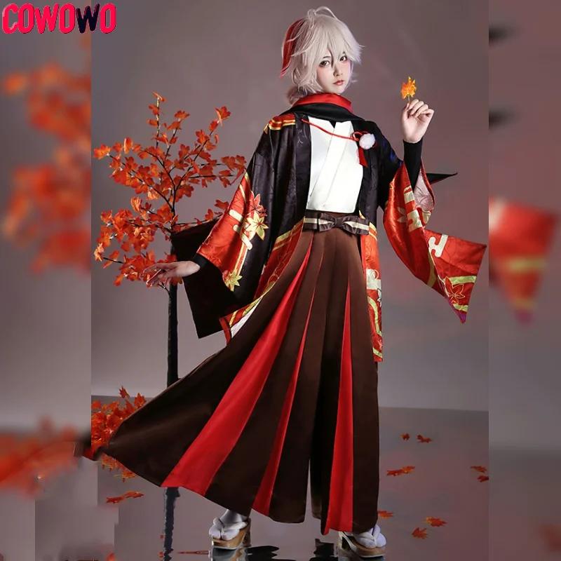 

Кимоно казуха геншин ударт каэдехара кимоно пять песен сказочные красные люди Сияющие косплей костюм косплей игры Косплей униформа