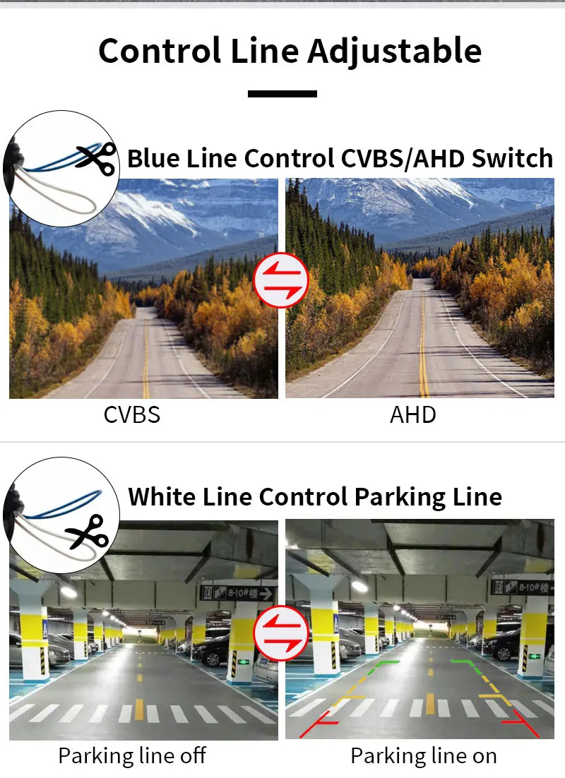 HD AHD 1080P 720P CVBS Auto-Rückfahrkamera für Skoda Superb VW Magotan Polo Bora Golf Jetta Passat CC Touran Caddy Multivan T5 – Detail 4