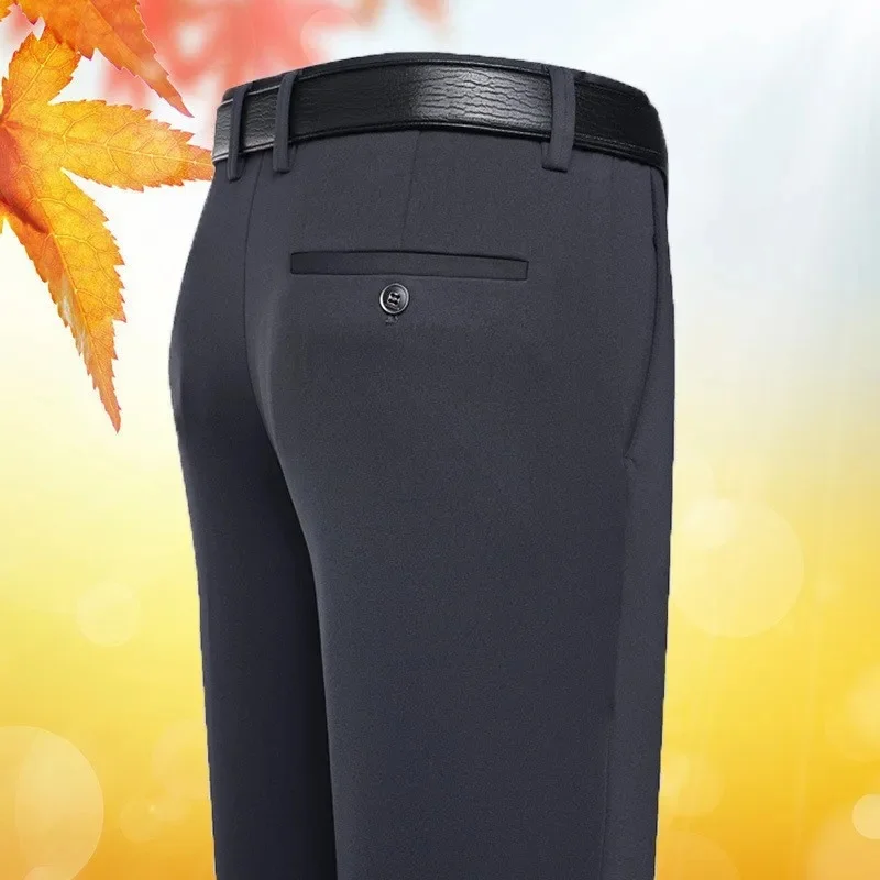 Autumn and Winter thick four-sided elastic dark gray