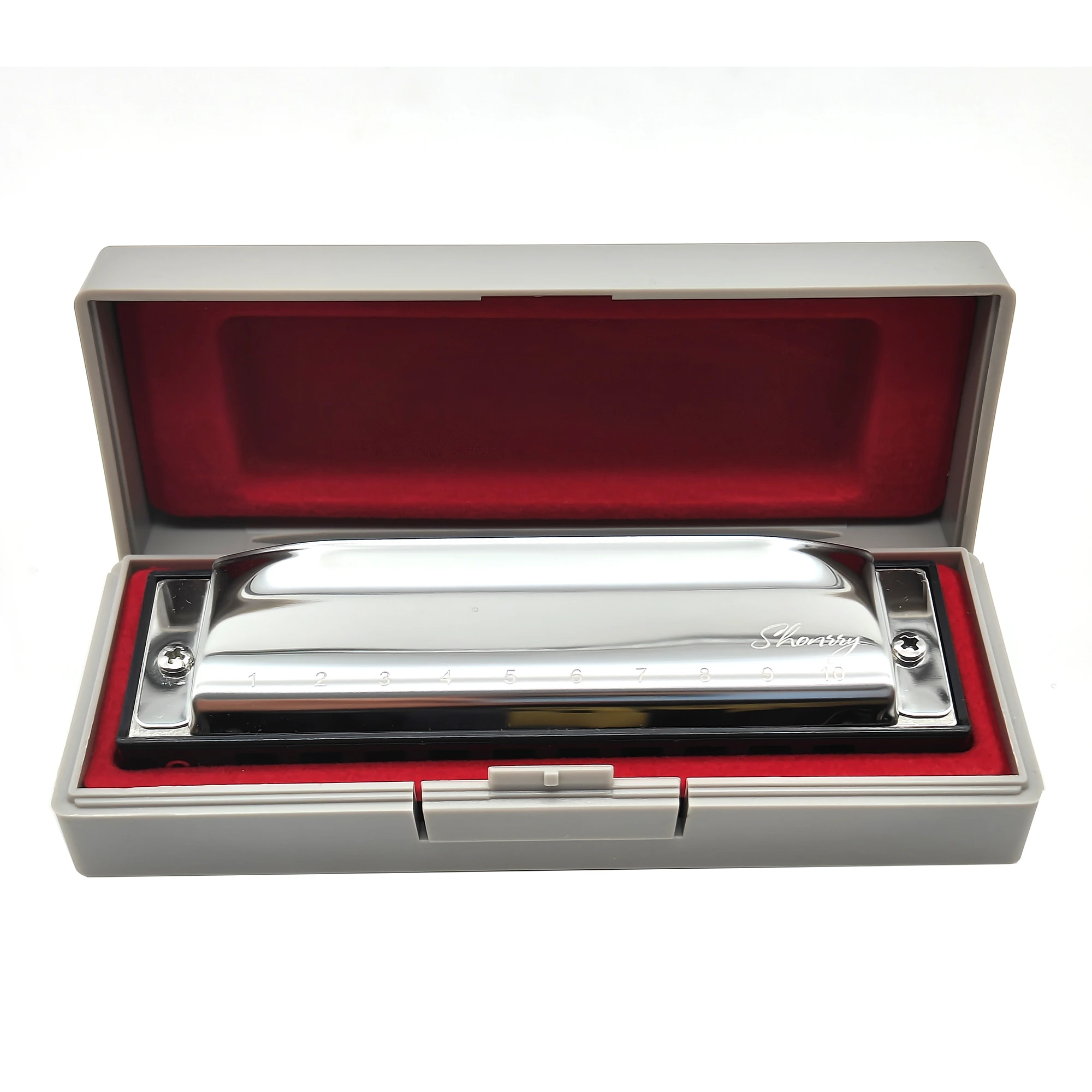 T009 Upgraded Blues Harmonica C Key, 10 Holes 20 Tones Blues Harp Mouth Organ Diatonic Harmonica for Adult, Students, Beginners