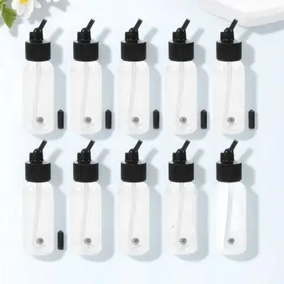10Pcs 에어 브러시 페인팅 병 30Ml 재사용 가능한 플라스틱 안료 용기 부드럽고 연속적인 페인트 흐름을 위한 누출 방지 밀봉 컵