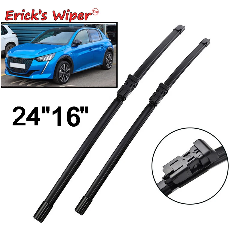 

Erick's Wiper LHD Front Wiper Blades For Peugeot 208 P21 MK2 2019 - 2023 Windshield Windscreen Window Car Rain Brushes 24''+16''