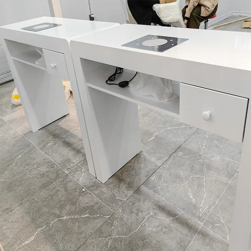 

Designer Manicure Table Professional Commercial Beauty Nailtech Desk Modern Vanity Mesas De Manicura Nail Bar Furniture CY50NT