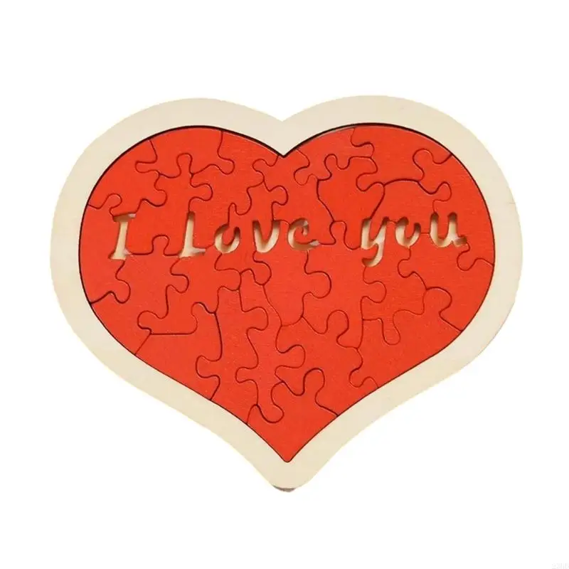 23GD Heart Puzzle Kits Valentine's Day Cards For Kids Classroom Fun Cards Gift Educational Puzzles for Boys Girls