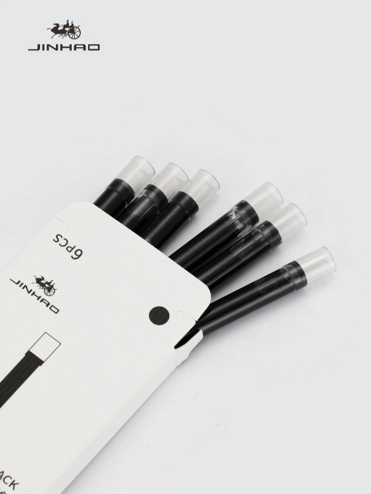 240/6 PCS JINHAO 20 10 프레스 만년필 잉크 리필 카트리지 블랙/블루 A1 A2 JINHAO 20 학교 사무용품 문구