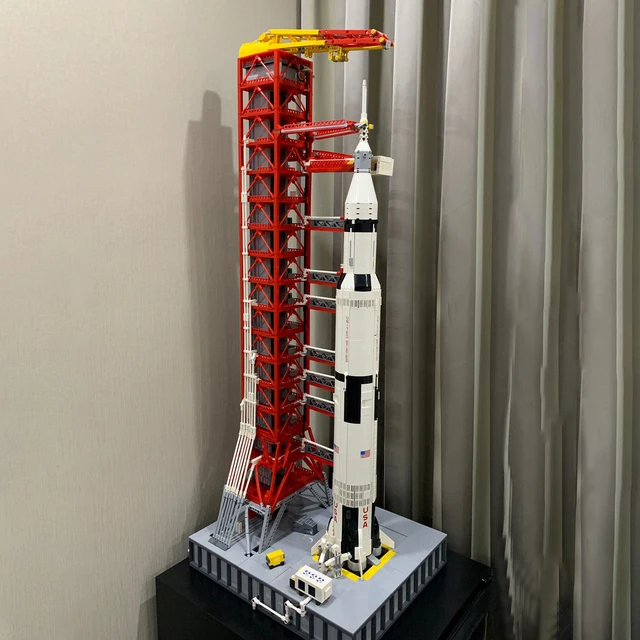 Torre Umbilical Apolloed Saturn V para niños, juguete de bloques modulares de construcción, Moc 031003, 21309 piezas, 3586 Ideas 1