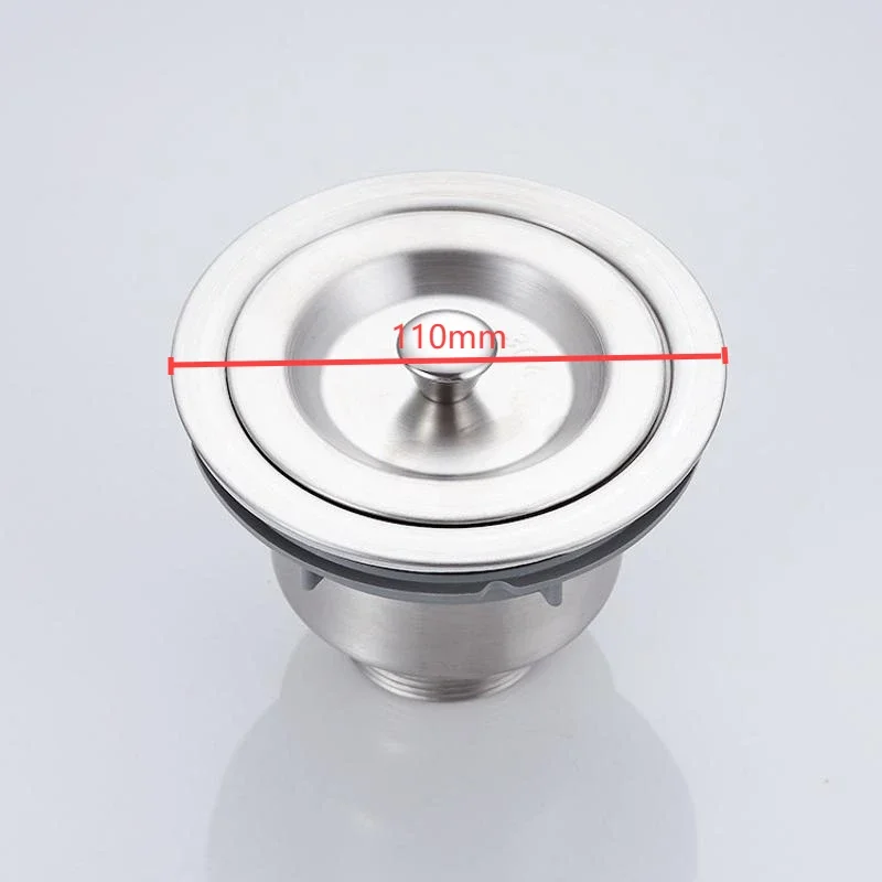 110mm Kitchen Sink Filter Basket Drain Bathroom Stainless Steel Under Mount For Washing Dishes Water Pipe Fittings Accessories