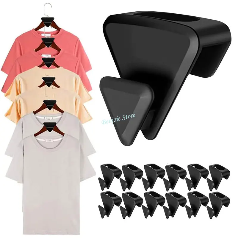 Triangles Clothes Hanger Connector Hooks Closet Clothes Hooks Rack Space  Saving Cascading Plastic Wardrobe Coat Organizer Holder - AliExpress