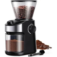Coffee grinder electric adjustable electronic timer, household coffee grinder with chamber cleaning button 1