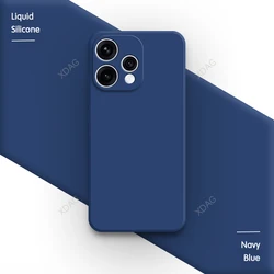 Soft Plain Candy Liquid Silicone Phone Case - Simple Original Back Cover for OPPO reno15 Pro mini (Navy Blue)