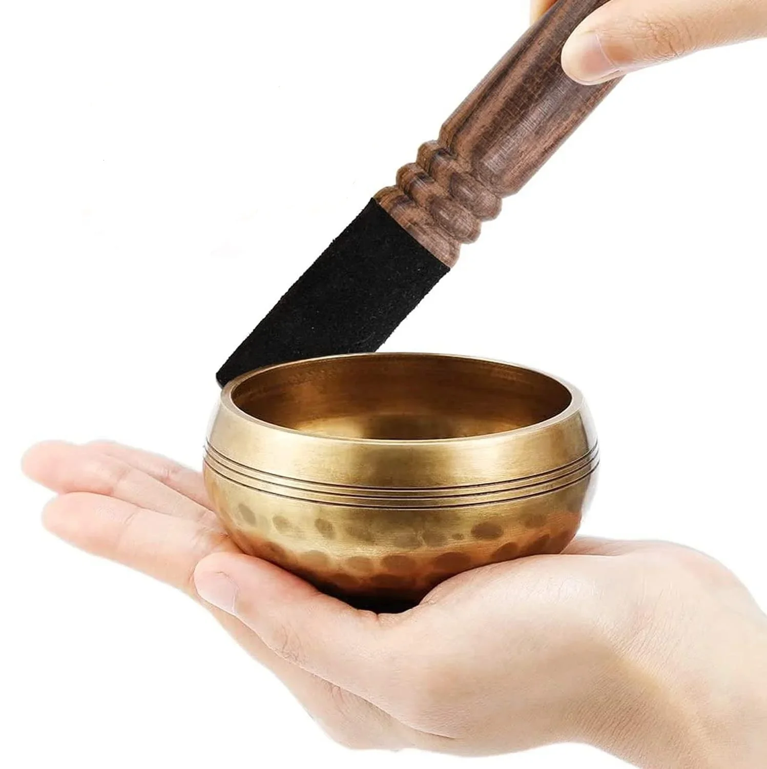 Nepal Buddhist  Handmade Tibetan Bowl for Meditation Yoga Sound healing Spiritual Scared Ritual Singing Bowl Set Feng Shui 4