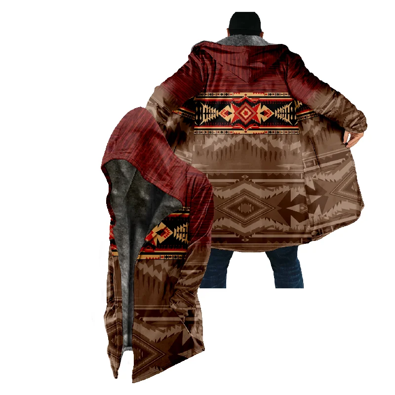New creative pattern cotton jacket hooded sweater casual printing men's zippered hooded cardigan cotton jacket gray lining