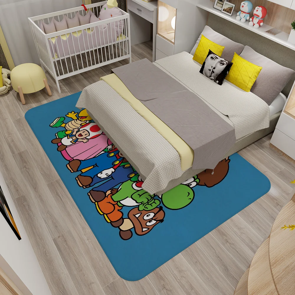 Game Bros Super M-marios Gaming Kitchen Mat Kids Room Bedroom Decoration Balcony Anti-Slip Doormat Living Room Alfombra 4
