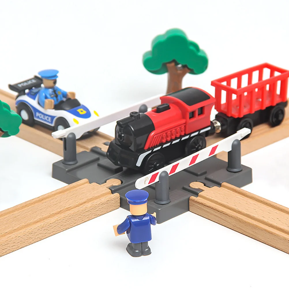 Wooden Track Accessories Railing Barrier Plaything for Games Train Trainsp DIY Car Barricade Decorate