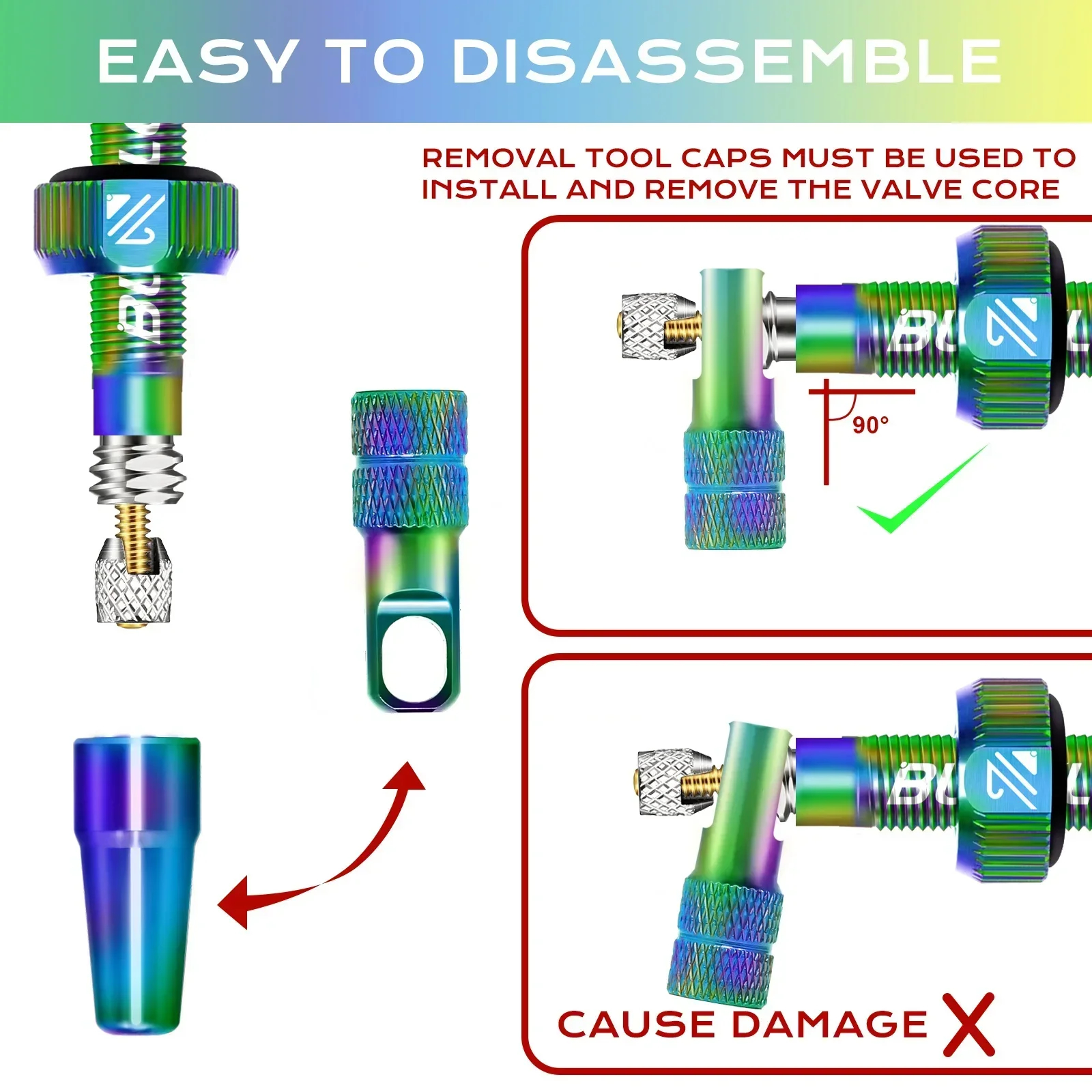 Road MTB Tubeless Tire Presta Valve 40/60mm F/V Air Valve Stem Core Removable Tubeless Bike CNC Aluminum 44 55mm bicycle tubeless valve bicycle valve bicycle air valve air tyre valve stem