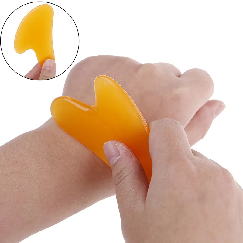 Guasha Board Heart Shape SPA Massage Durable Resin Gua sha Scraping Massage Scraper Face Massager Acupuncture Guasha Board Massager Face