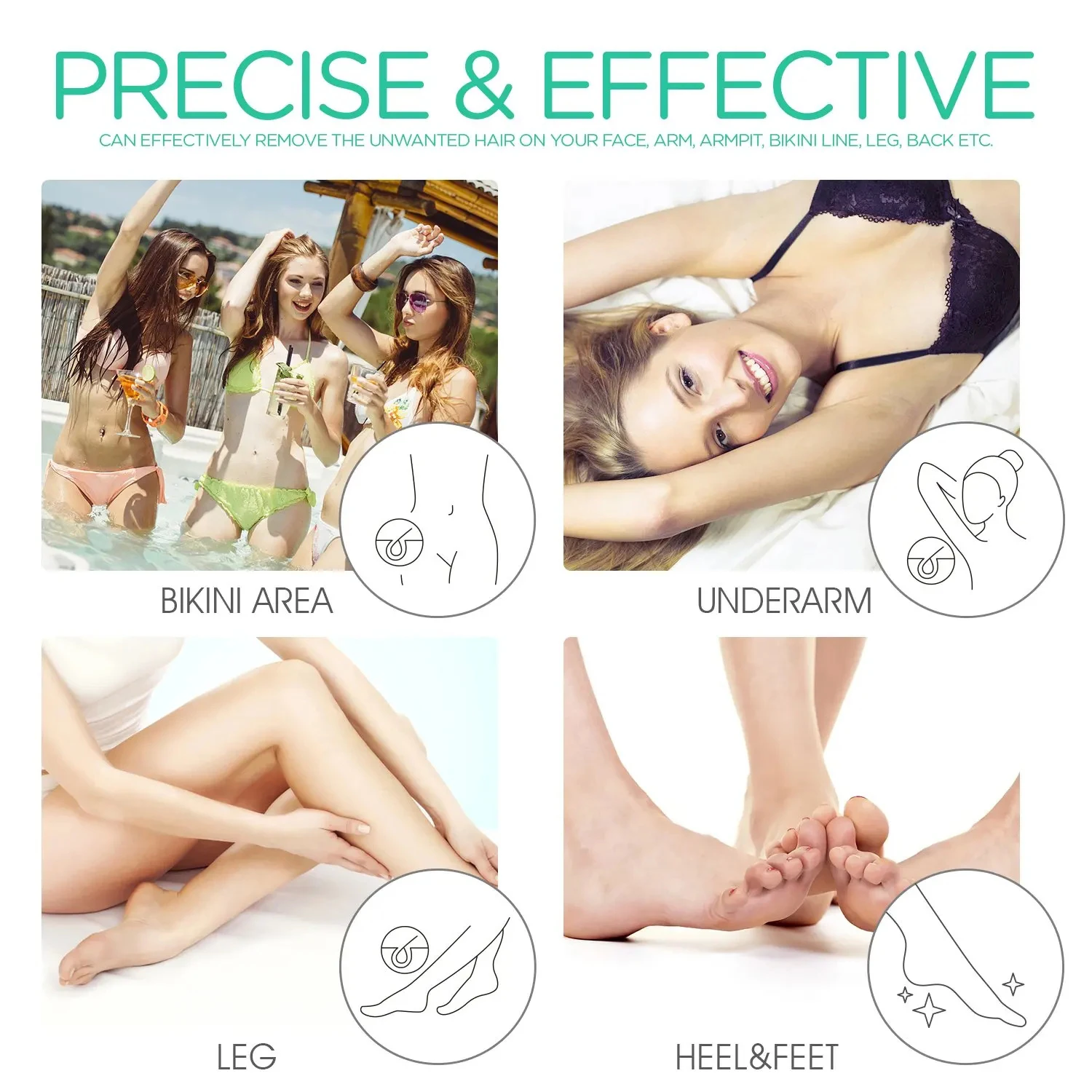 Kemei Epilator Rechargeable 3 In 1 Lady Hair Remover Shaver Electric Callus Remover Depilador Removal for Women Foot Care Tools 6