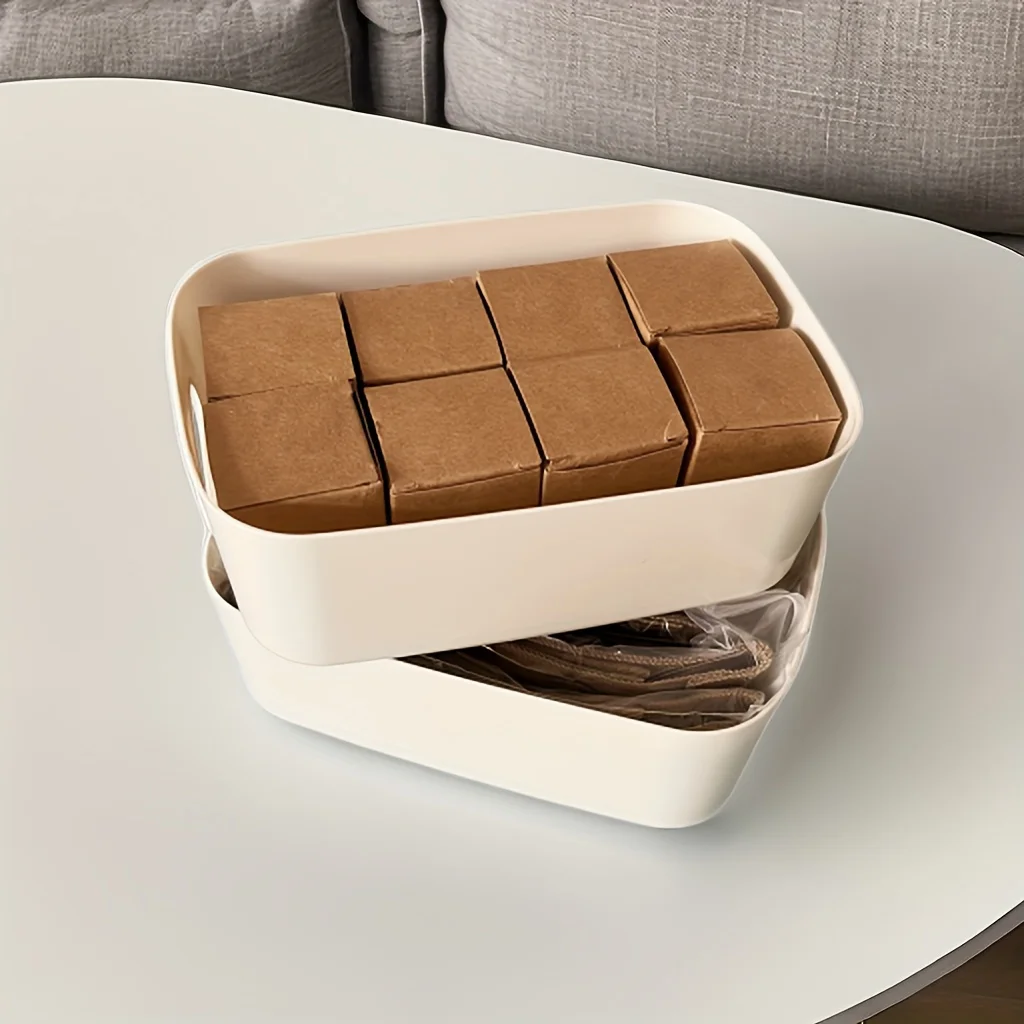 Description Picture 6 of item10pcs Versatile Storage Box Set - Perfect for Cosmetics, Snacks & More - Durable Plastic Organizer Bins for Kitchen, Bathroom