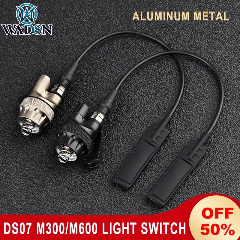 

WADSN Metal DS07 Weaponlight Switch for Surefir M300 M600 Kiji Illuminator Scout Light SF Plug Outdoor Hunitng Light Accessories