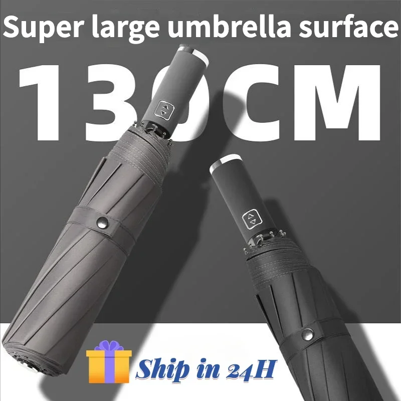 Grand parapluie automatique pliant homme femme - Anti-vent imperméable protection UV pluie forte