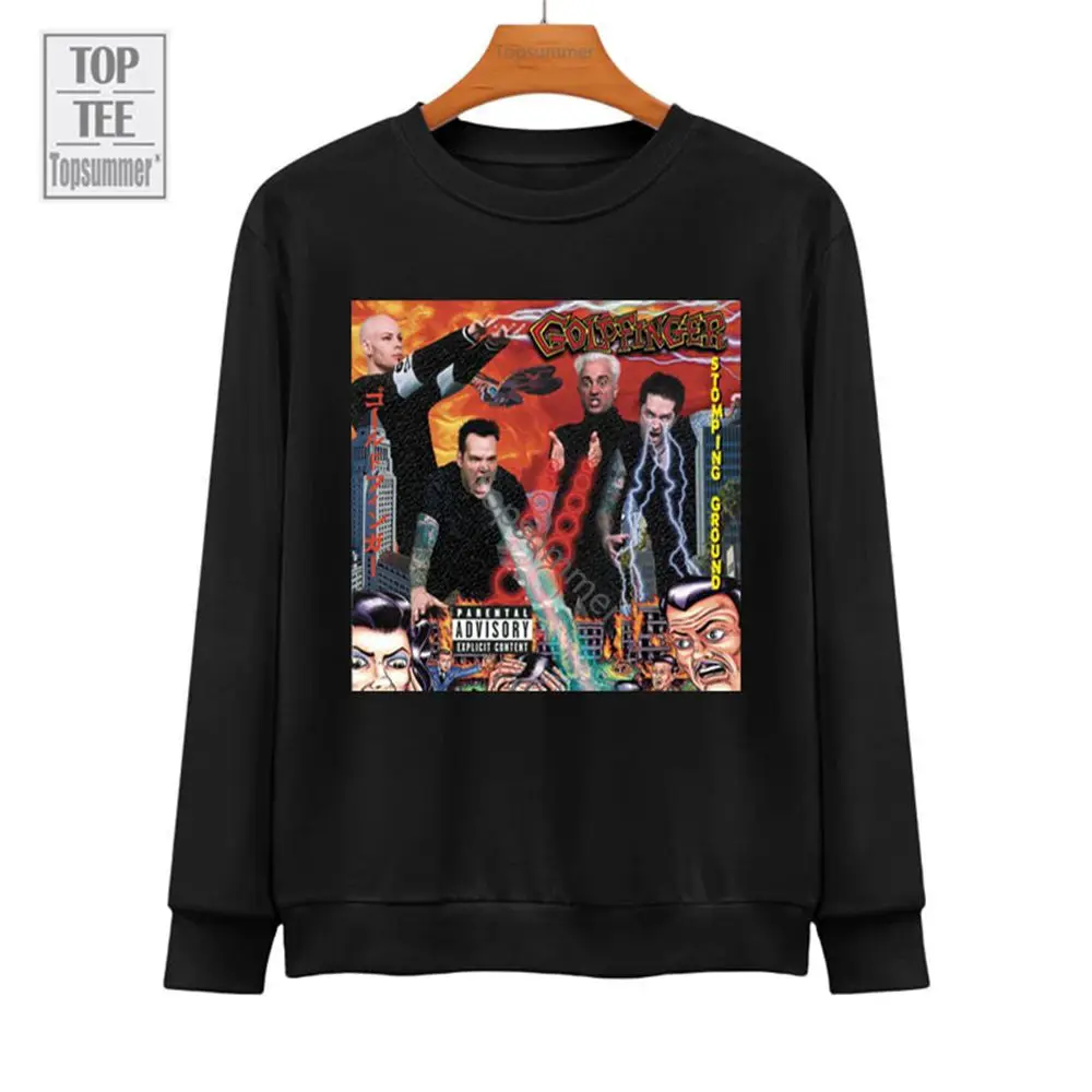 

Stomping Ground Album Hoodie Goldfinger Tour Sweatshirts Teens Pop Stylish Black Sweatshirt