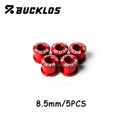 Litepro Bicycle Chainring Bolts - High-Quality Disc Chainwheel Screws (5-Pack) (5PCS-Red-8.5mm)