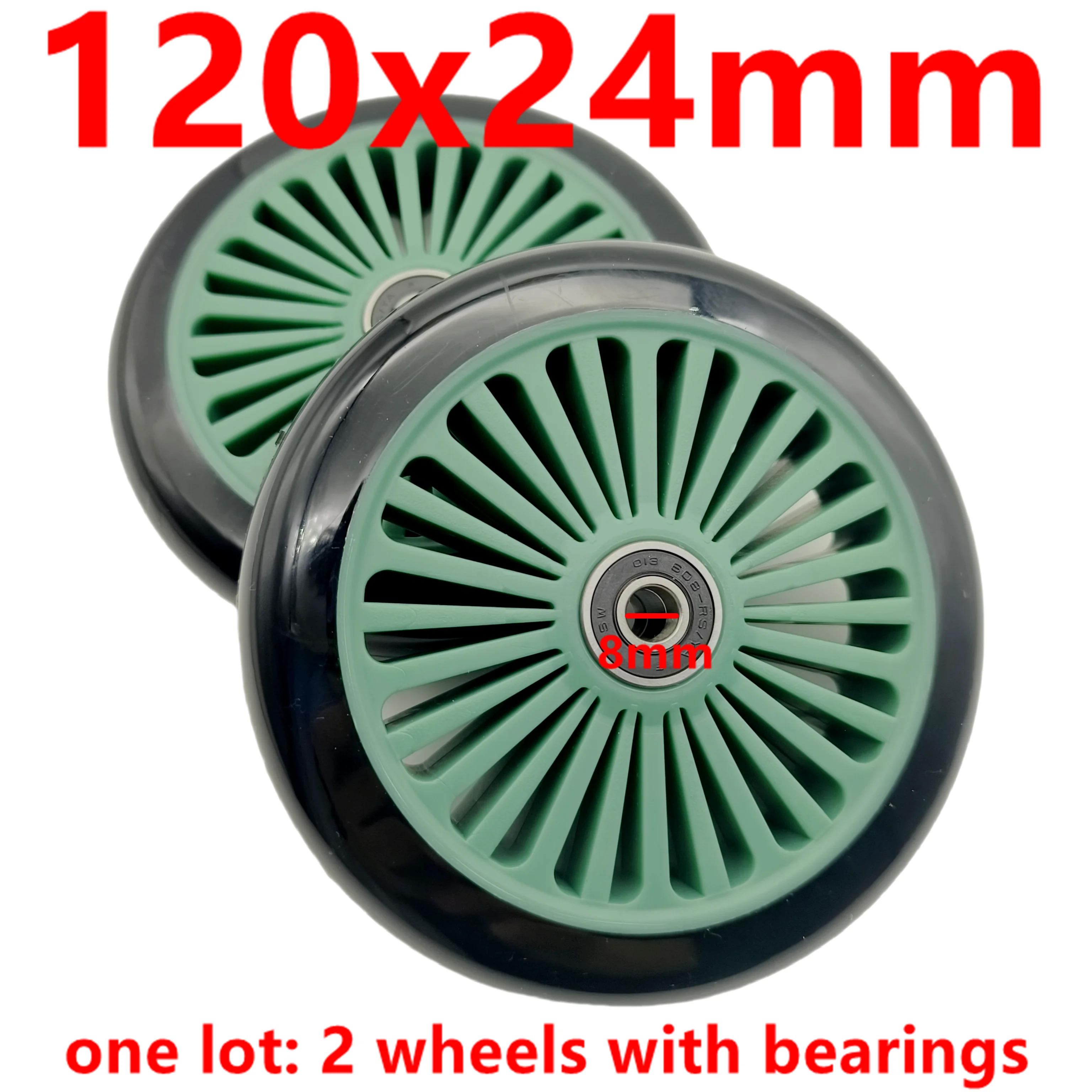 Premium Scooter Accessories: Versatile Skate Wheels, 2-Pack