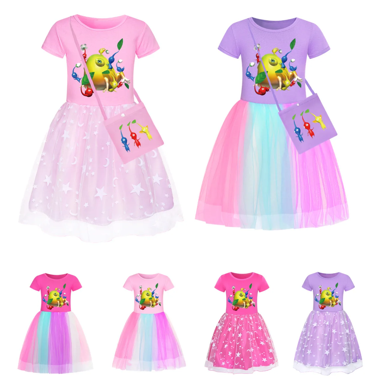 Gioco Pikmin Vestiti Bambini Estate Abiti Casual Per Neonate Manica Corta Abito Di Lino Bambini Festa Di Nozze Principessa Abiti