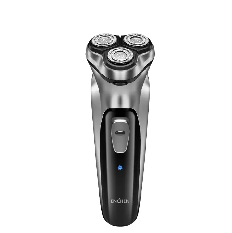 엔첸 블랙스톤 남성용 전기 회전식 면도기 3D 플로팅 블레이드 세척 가능 타입-C USB 충전식 면도기
