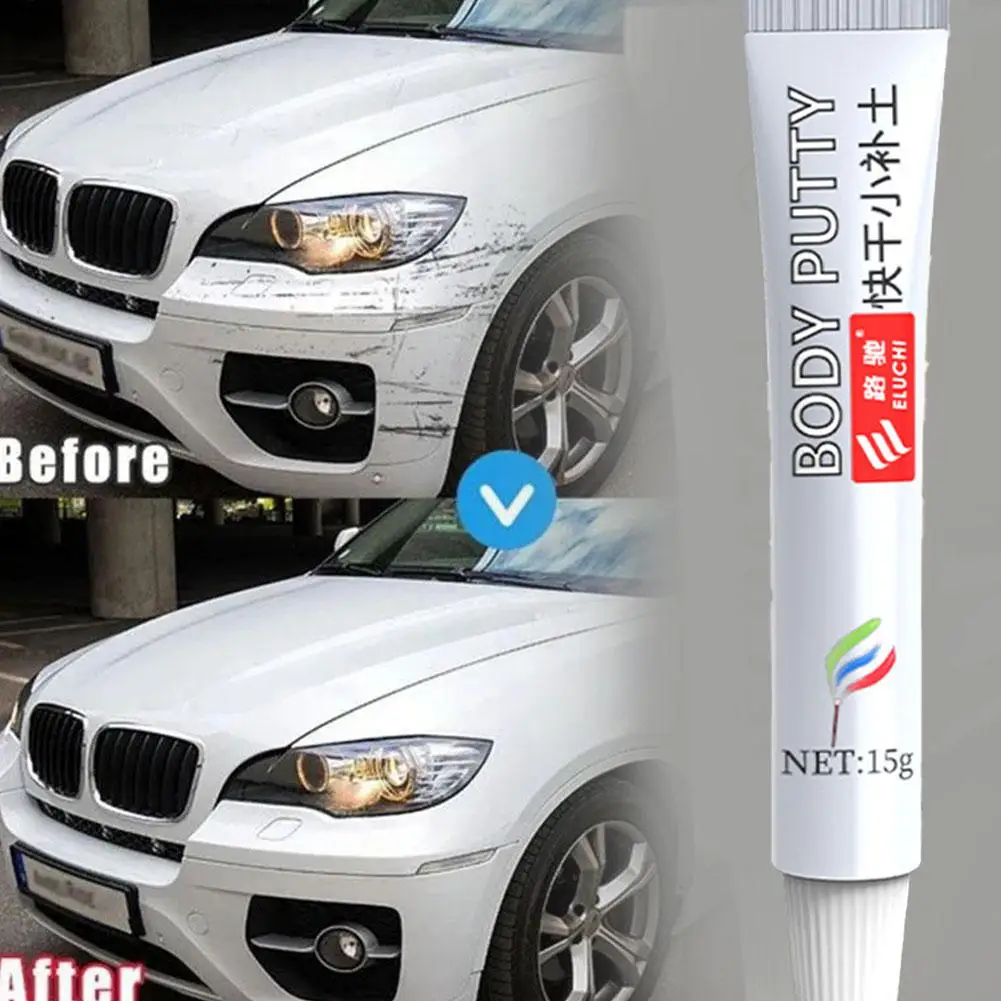 Car Scratch Repair Putty 15g Quick Dry Body Filler Smooth Bubble-Free For Small Scratch Under 0.5mm Auto Paint Repair Accessory