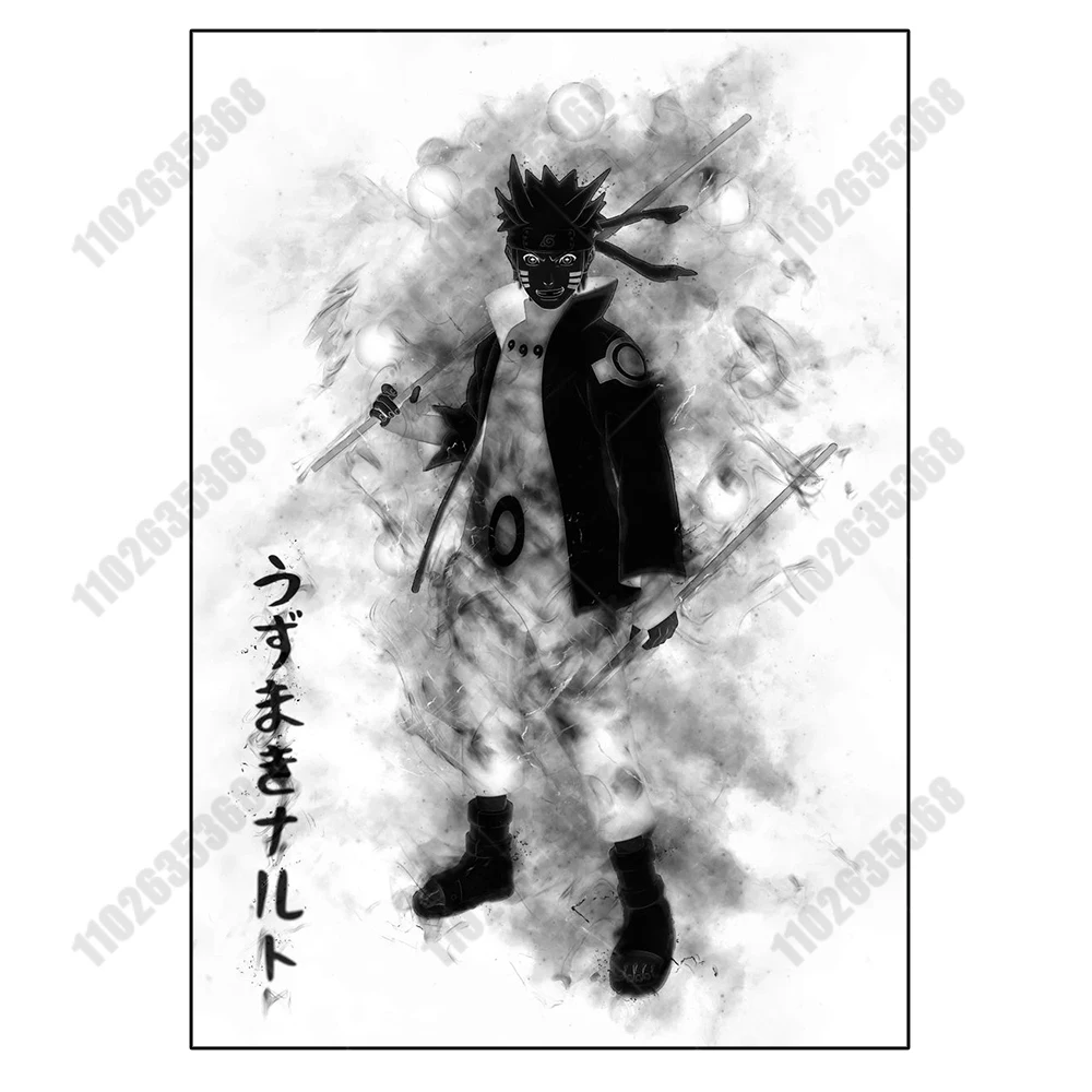 Póster de anime periférico de Naruto, arte de pared, pintura en lienzo, imagen moderna de dibujos animados, impresión, decoración de la habitación del hogar, regalo para niños