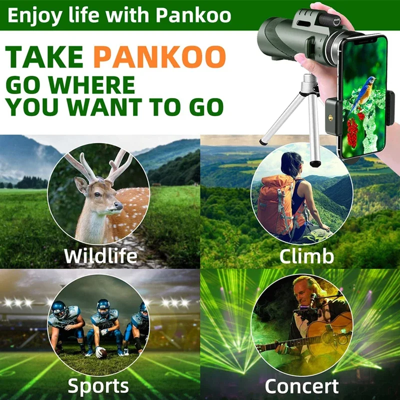 Portable Zoom HD 5000M Telescope Folding Long Distance Mini Powerful Telescope for Hunting Sports Outdoor Camping Travel 5