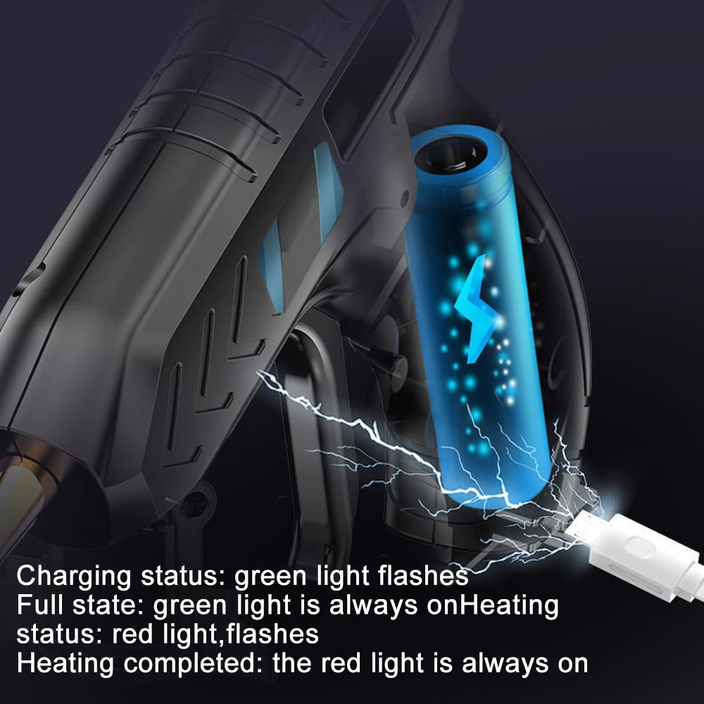 Cordless 3.6V Hot Melt Glue Gun with Glue-Stick USB Rechargeable